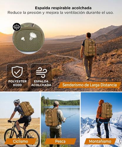 Mochila Táctica Gadnic 45Lts Militar Compartimentos Varios - 4