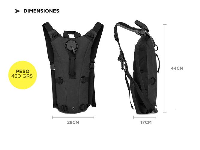 Mochila Táctico Gadnic Hidratante 2,5L Camelback Militar - 5