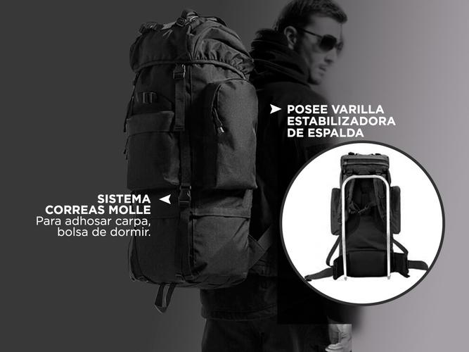 Mochila Táctica Militar 65 Litros Gadnic - 4