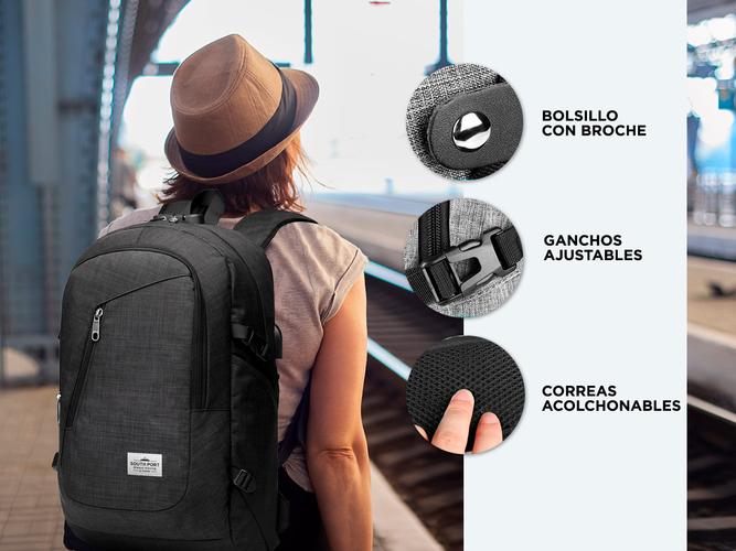 Mochila Antirrobo South Port 35 Litros USB - 4