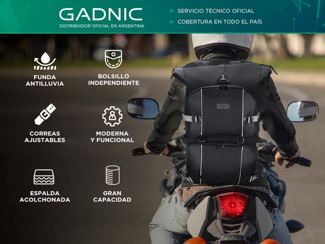 Mochila Impermeable Gadnic MCH400 Ideal Moto Cuatriciclo Bicicleta  - 1