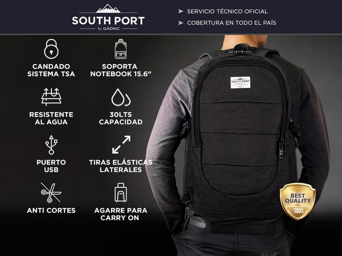 Mochila Porta Notebook South Port  Antirrobo - 1