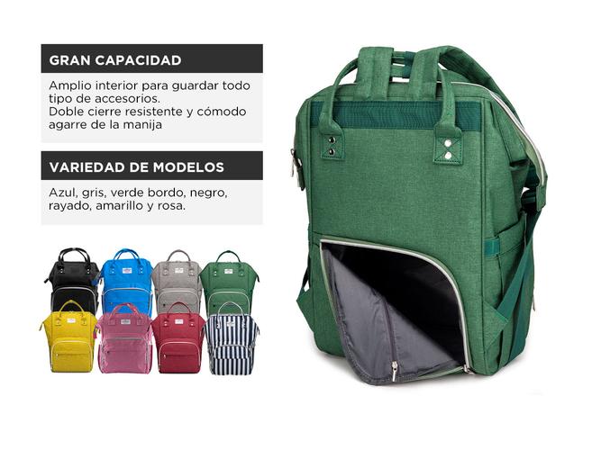 Bolso Maternal South Port S47 By Gadnic con Cambiador Mochila Porta Mamaderas Térmica Outlet - 4