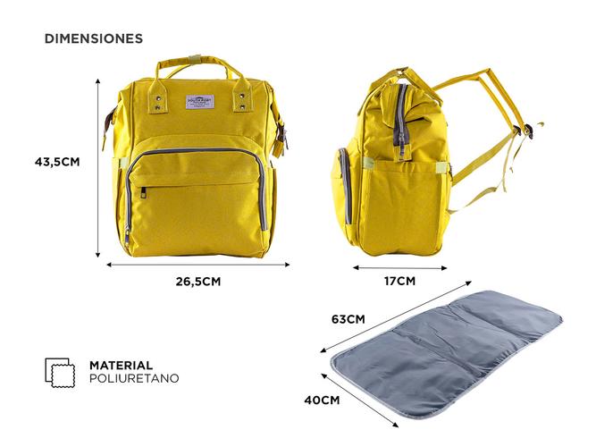 Bolso Maternal South Port S47 By Gadnic con Cambiador Mochila Porta Mamaderas Térmica - 5