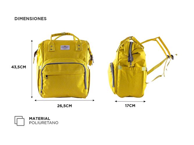 Bolso Maternal South Port S47 By Gadnic con Cambiador Mochila Porta Mamaderas Térmica - 5