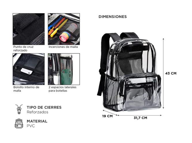 Mochila de PVC Gadnic Bordes Negros - 4