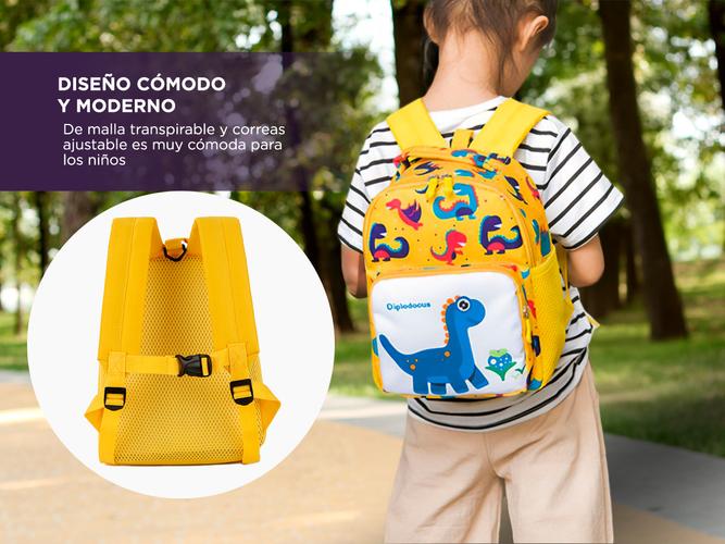 Mochila Escolar de Dinosaurio Gadnic Para Niños Colegio - 2
