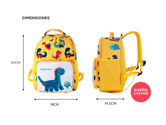 Mochila Escolar de Dinosaurio Gadnic Para Niños Colegio - 5