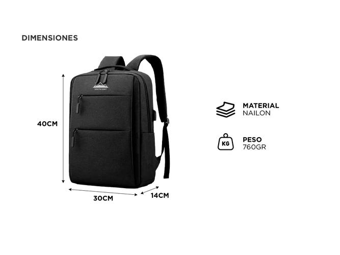 Mochila Con Puerto USB Gadnic Impermeable  - 4