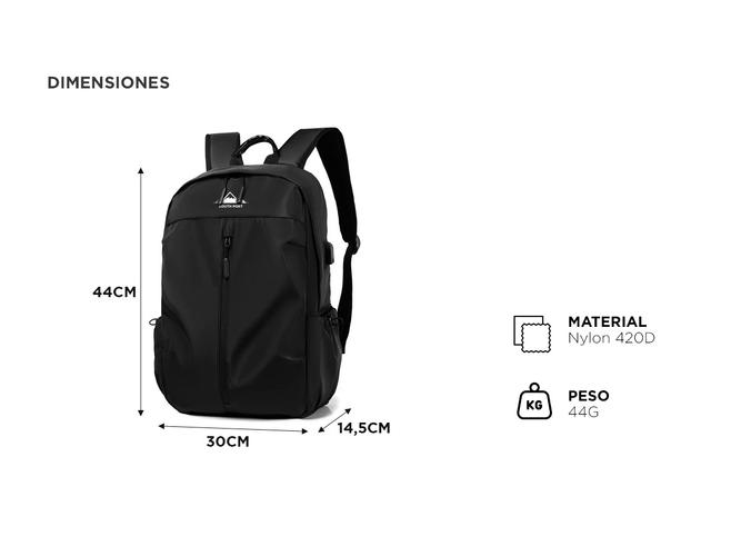 Mochila De Viaje South Port Portanotebook Nylon Resistente - 4