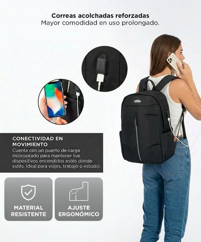 Mochila De Viaje South Port Portanotebook Nylon Resistente - 4