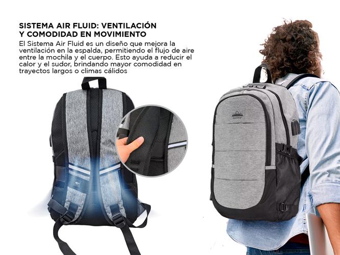Mochila Pro Notebook South Port 156 Gris - 4