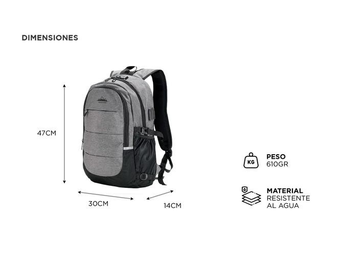 Mochila Pro Notebook South Port 156 Gris - 5