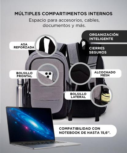 Mochila Pro Notebook South Port 156 Gris - 3