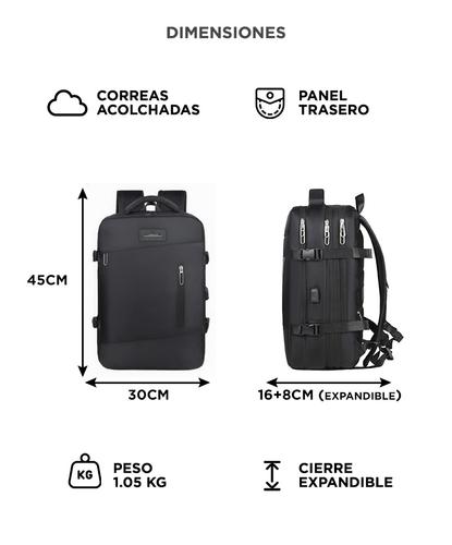 Mochila De Viaje Southport Expandible Carry On 45cm Impermeable - 5