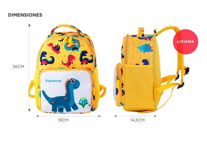 Mochila Escolar Dinosaurios Para Niños Colegio - 6