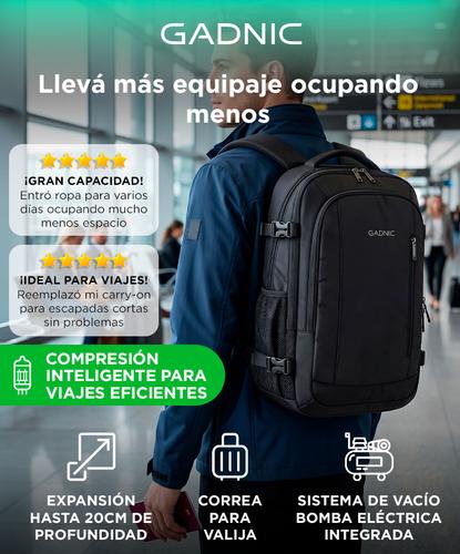 Mochila De Viaje Expandible Gadnic Al Vacío Con Bomba Eléctrica Portátil Correa Para Valija - 1