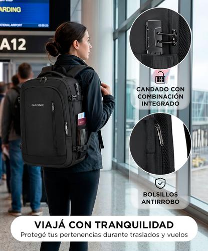 Mochila De Viaje Expandible Gadnic Al Vacío Con Bomba Eléctrica Portátil Correa Para Valija - 3