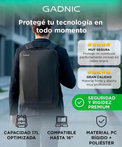 Mochila Rígida Notebook Gadnic 16 pulgadas Antirrobo Impermeable - 1