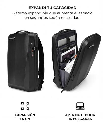 Mochila Rígida Notebook Gadnic 16 pulgadas Antirrobo Impermeable - 4