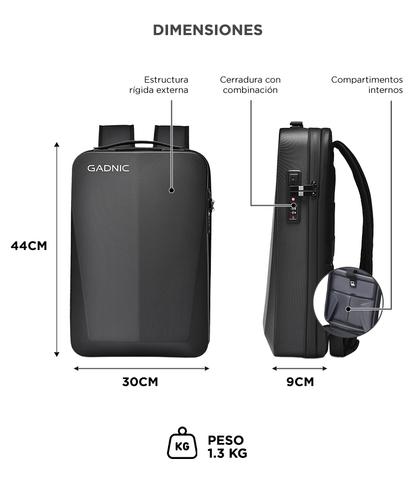Mochila Rígida Notebook Gadnic 16 pulgadas Antirrobo Impermeable - 5