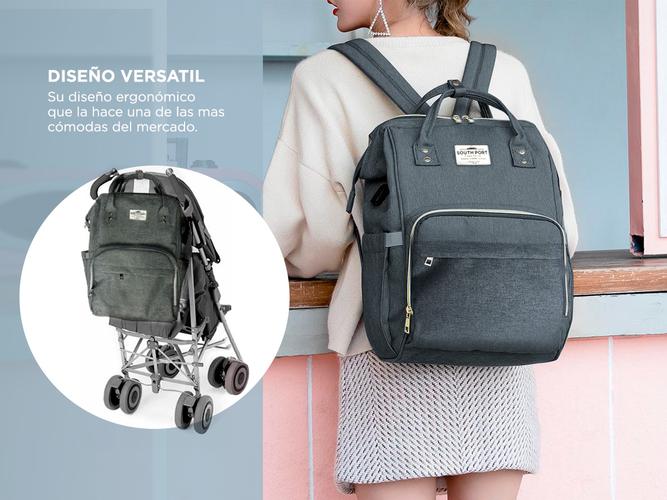 Mochila Bolso Maternal South Port Multiples Compartimentos - 3