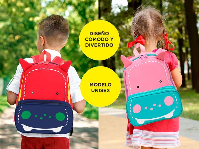 Mochila Escolar Hipopótamo Para Niños  - 3