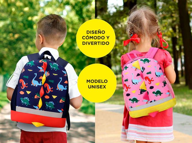 Mochila Escolar Para Niños Dinosaurios  - 4