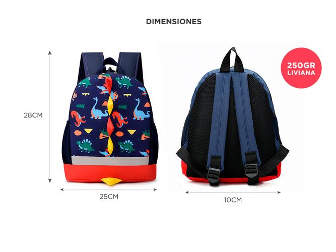 Mochila Escolar Para Niños Dinosaurios  - 5
