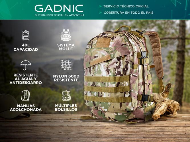 Mochila Táctica Militar Gadnic 40 Lts Porta Notebooks Compartimentos - 1