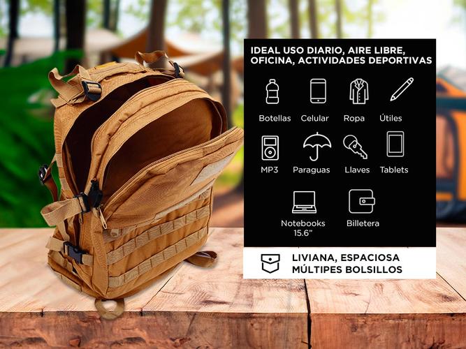 Mochila Táctica Militar Gadnic 40 Lts Porta Notebooks Compartimentos - 2