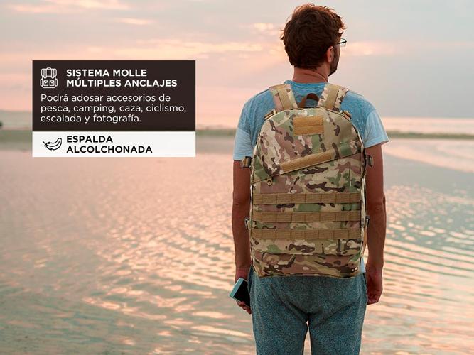 Mochila Táctica Militar Gadnic 40 Lts Porta Notebooks Compartimentos - 3
