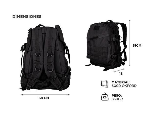 Mochila Táctica Militar Gadnic 40 Lts Porta Notebooks Compartimentos - 5