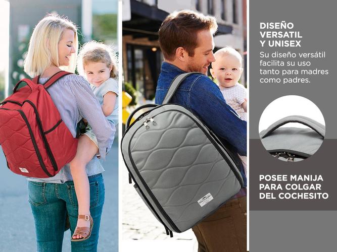 Mochila Bolso Maternal South Port Multiples Compartimentos Cambiador - 3
