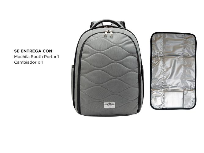 Mochila Bolso Maternal South Port Multiples Compartimentos Cambiador - 6