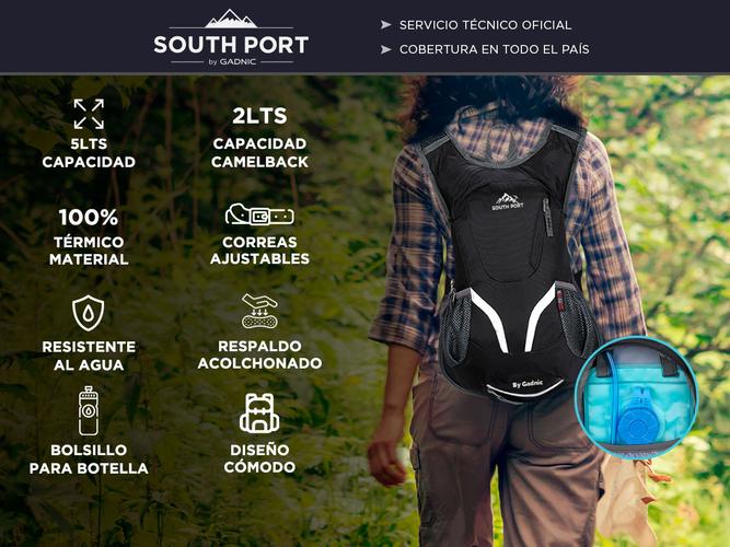 Mochila Southport Camelback 5lts  Bolsa de Agua 2lts - 1