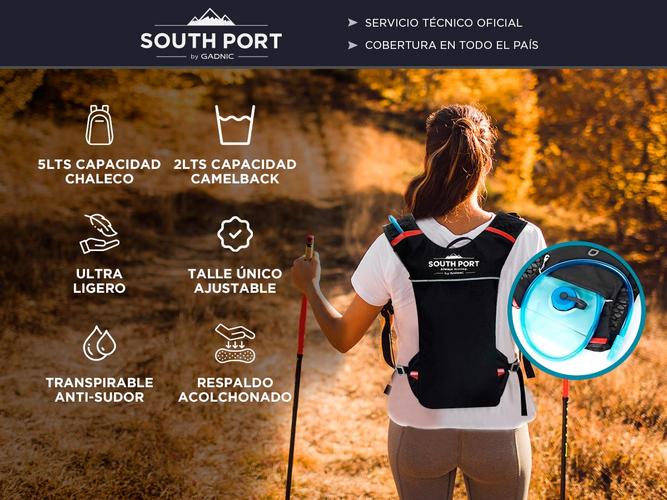 Mochila Hidratante South Port Running Con Bolsa 1L - 1