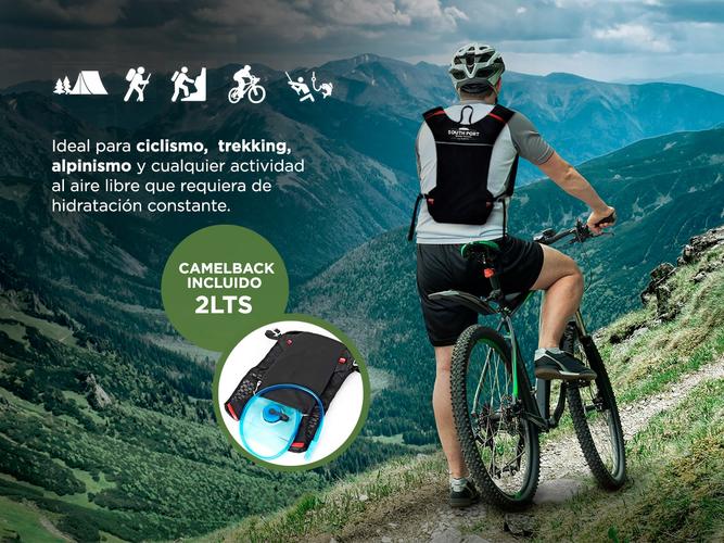 Mochila Hidratante South Port Running Con Bolsa 1L - 2