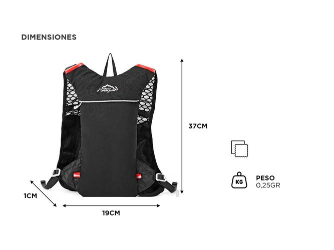 Mochila Hidratante South Port Running Con Bolsa 1L - 5