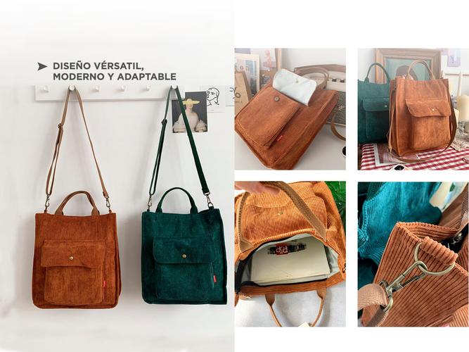 Bolso Corderoy Gadnic Tote Bag Mujer  - 2