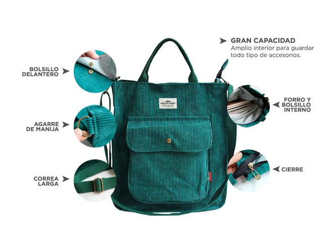 Bolso Corderoy Gadnic Tote Bag Mujer  - 3
