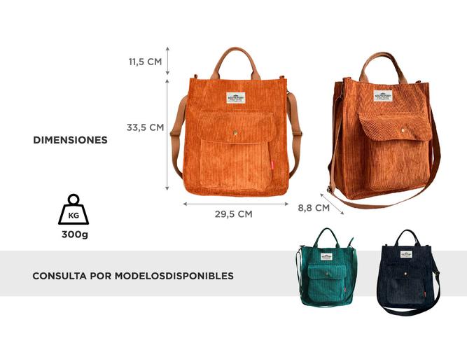 Bolso Corderoy Gadnic Tote Bag Mujer  - 4