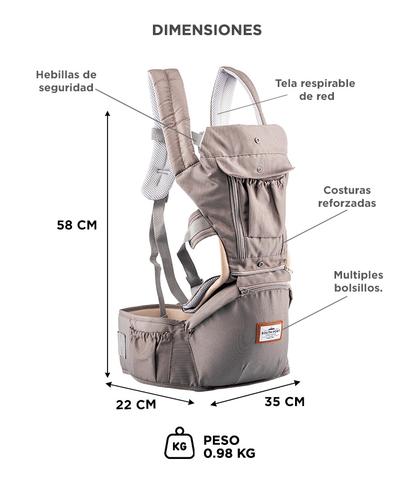 Mochila Porta Bebe Gadnic Ergonomica 20kg 3 en 1 Outlet - 5