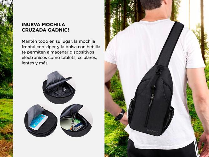 Mochila Cruzada Un Hombro Gadnic MR129X Bandolera Frontal - 2