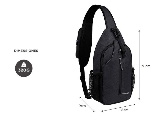 Mochila Cruzada Un Hombro Gadnic MR129X Bandolera Frontal - 4