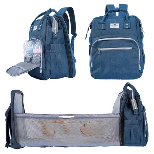 Mochila Maternal South port Con Cuna Cambiador Plegable  - 0