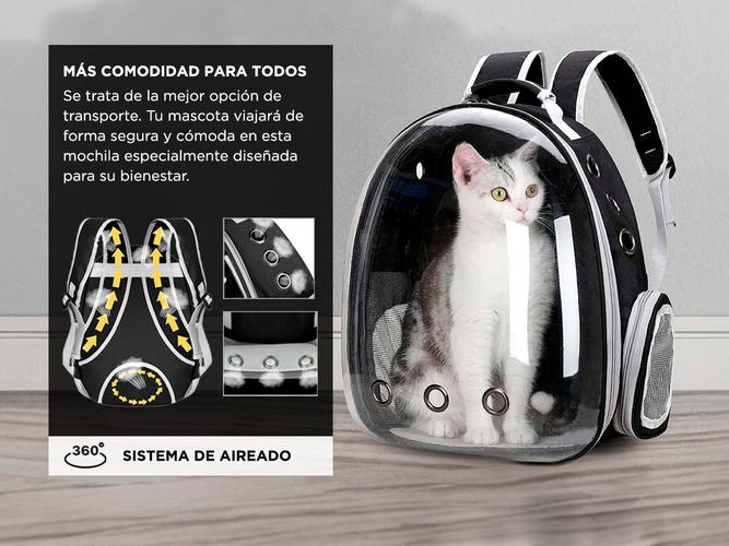 Mochila Transportadora de Mascotas Gadnic Capsula Acrilico 360 - 2