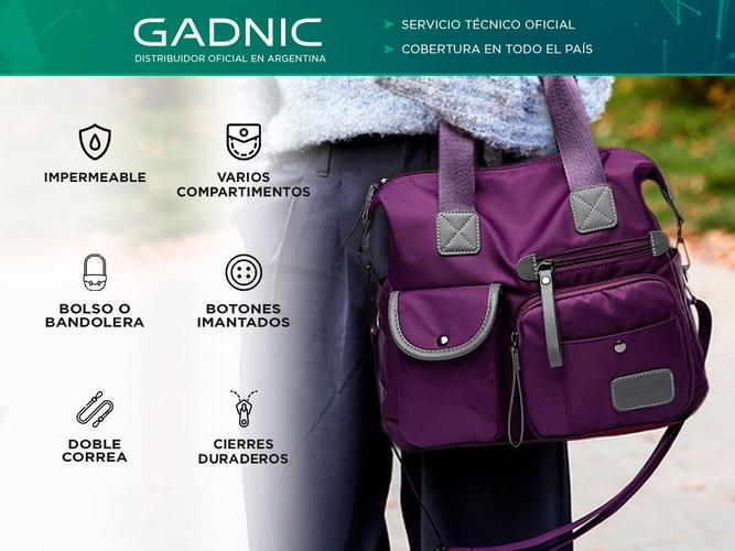 Bolso Bandolera Impermeable Gadnic Con Bolsillos y Cierres - 1