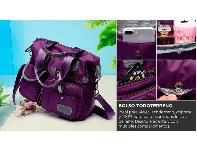 Bolso Bandolera Impermeable Gadnic Con Bolsillos y Cierres - 2