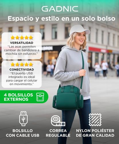 Cartera Morral Gadnic Mini Bandolera Con Correa - 1